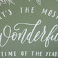 Joyfully Said - It's the Most Wonderful Time of the Year | Wall Art: Red / Light Brown Frame / 36 inches x 18 inches