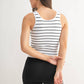 Classic Seamless Ribbed Tank Top: BLACK