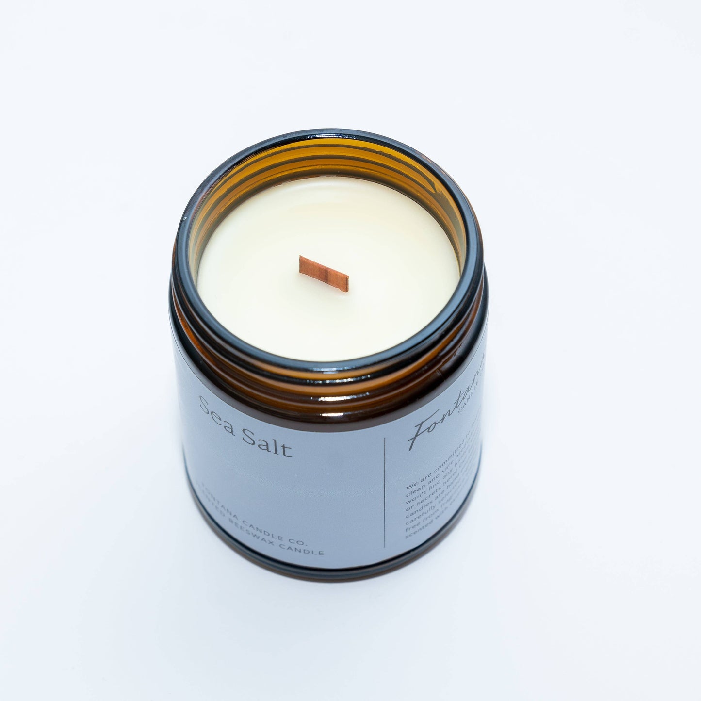 205 OFF Sea Salt Essential Oil Beeswax Jar Candle: 9oz