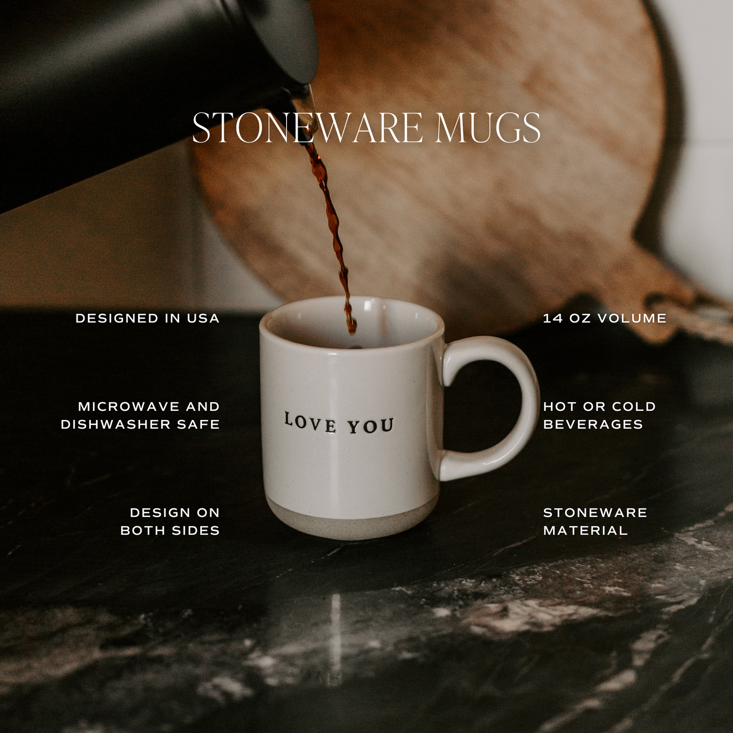 MugL Warm & Cozy Stoneware Coffee Mug