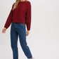 Boatneck Dolman Pullover: BURGUNDY