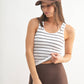Classic Seamless Ribbed Tank Top: BLACK