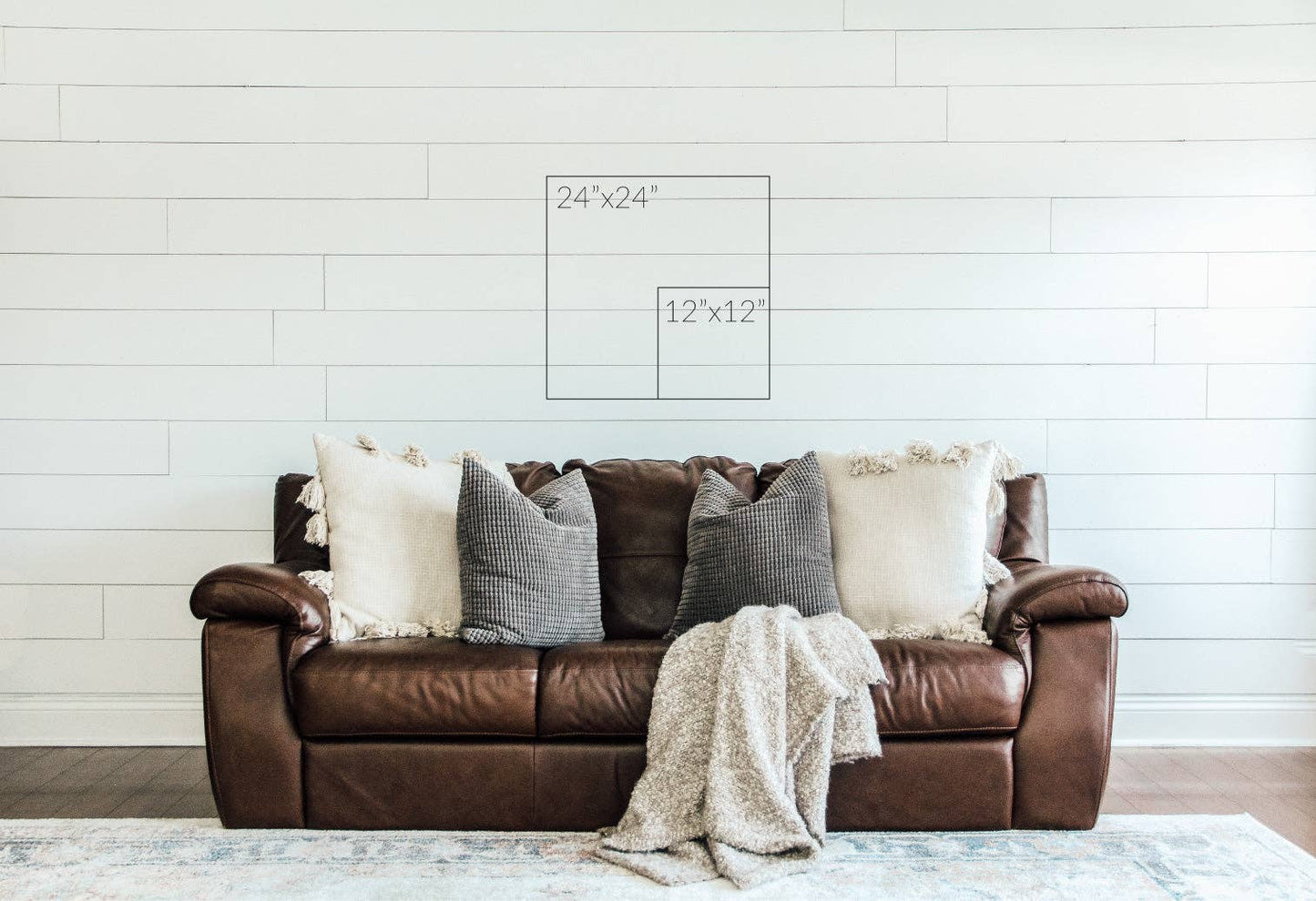 The Lord Bless You | Wall Art: Soft White-Black Text / Dark Brown Frame / 24 inches x 24 inches