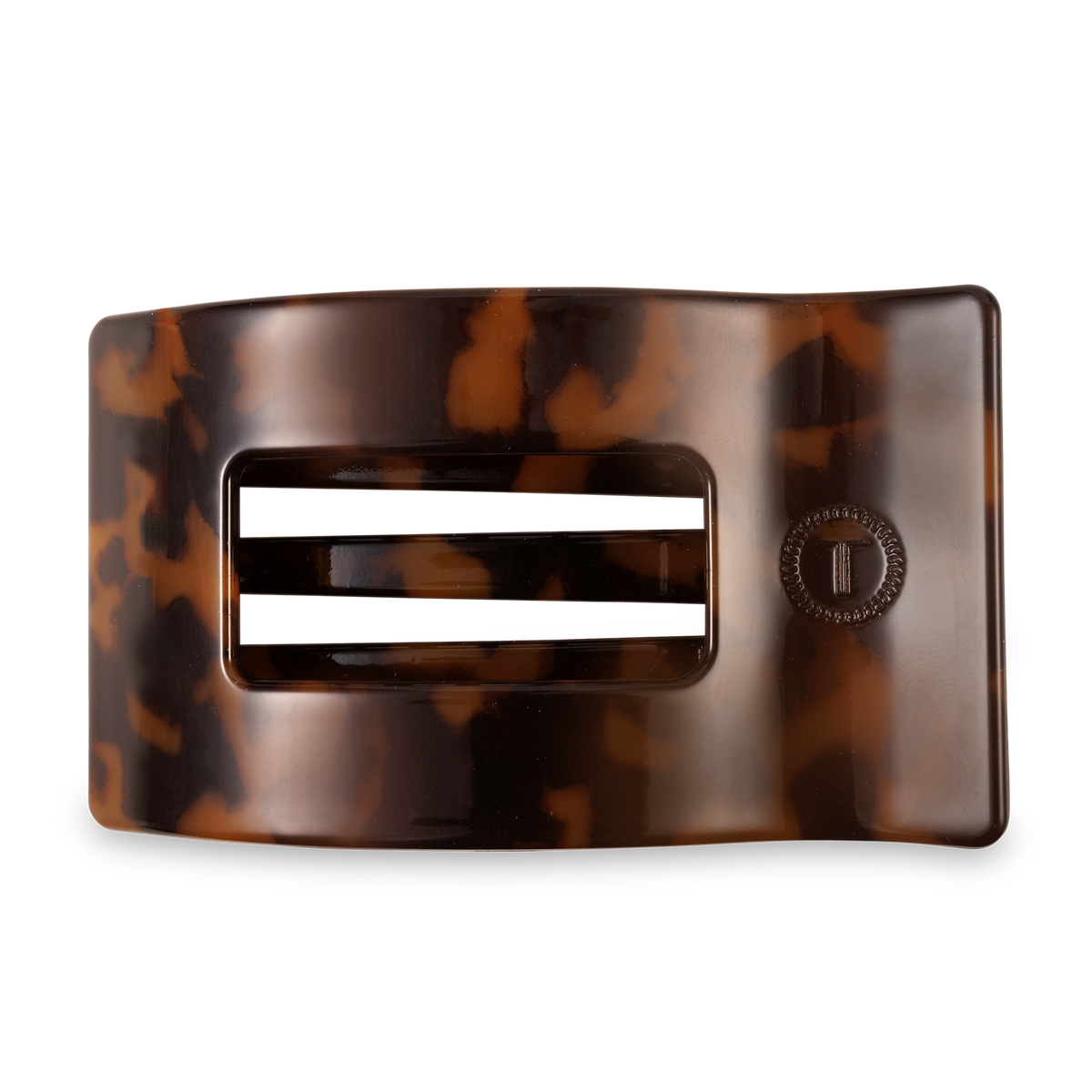 TELETIES - Tortoise | Large | Flat Rectangle Hair Clip