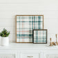Plaid About You  Festive or Gray | Fine Art: Festive / Light Brown Frame / 24 inches x 24 inches