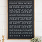 Love them Anyway | Mother Teresa | Wall Art: Soft White-Black Text / Light Brown Frame / 16 inches x 24 inches