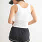Classic Seamless Ribbed Tank Top: BLACK