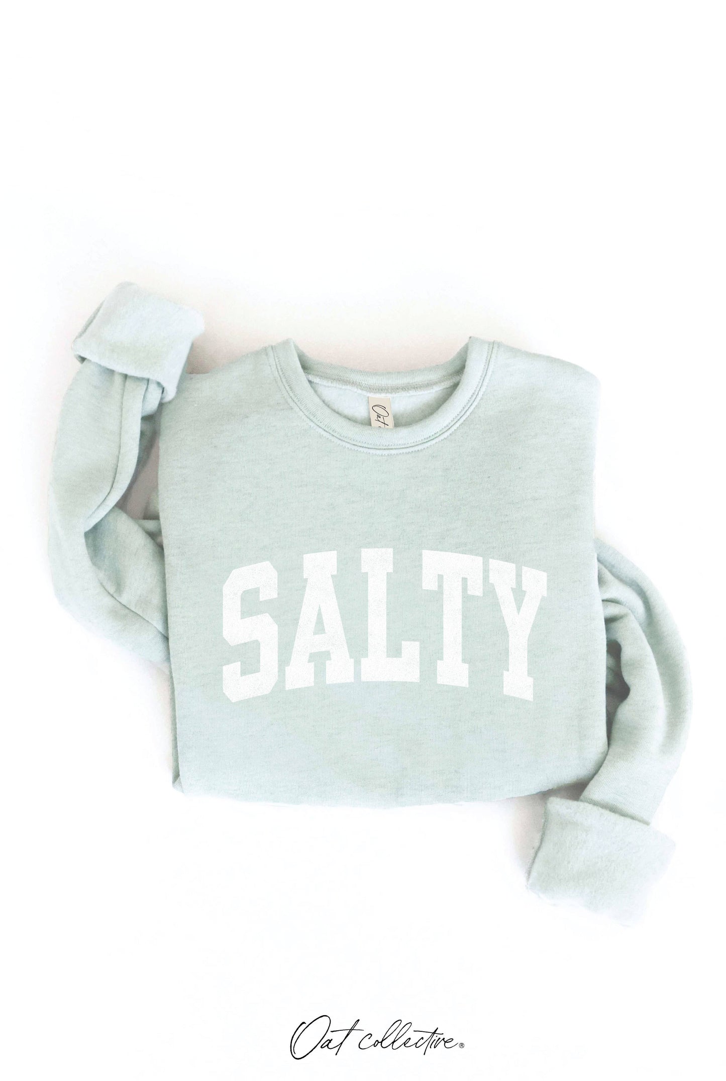 SALTY Graphic Sweatshirt: LIGHT BLUE