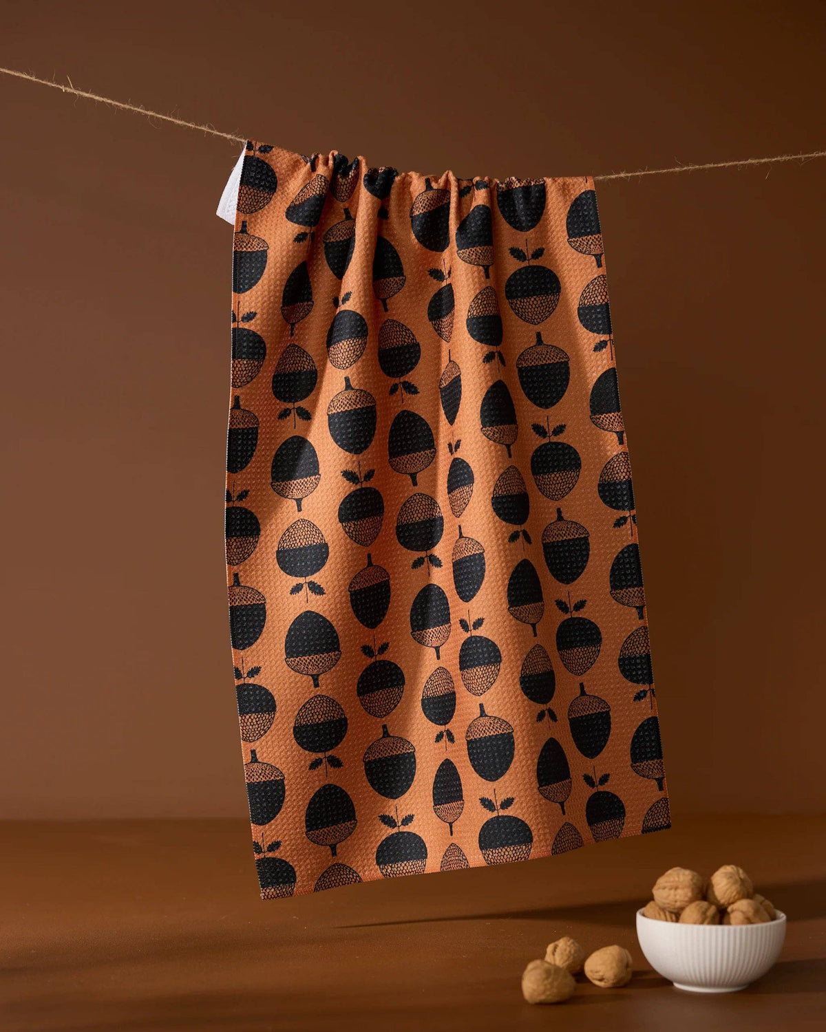 Acorn Noir Tea Towel