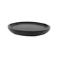 Black Round Wood Tray- 7x7x8