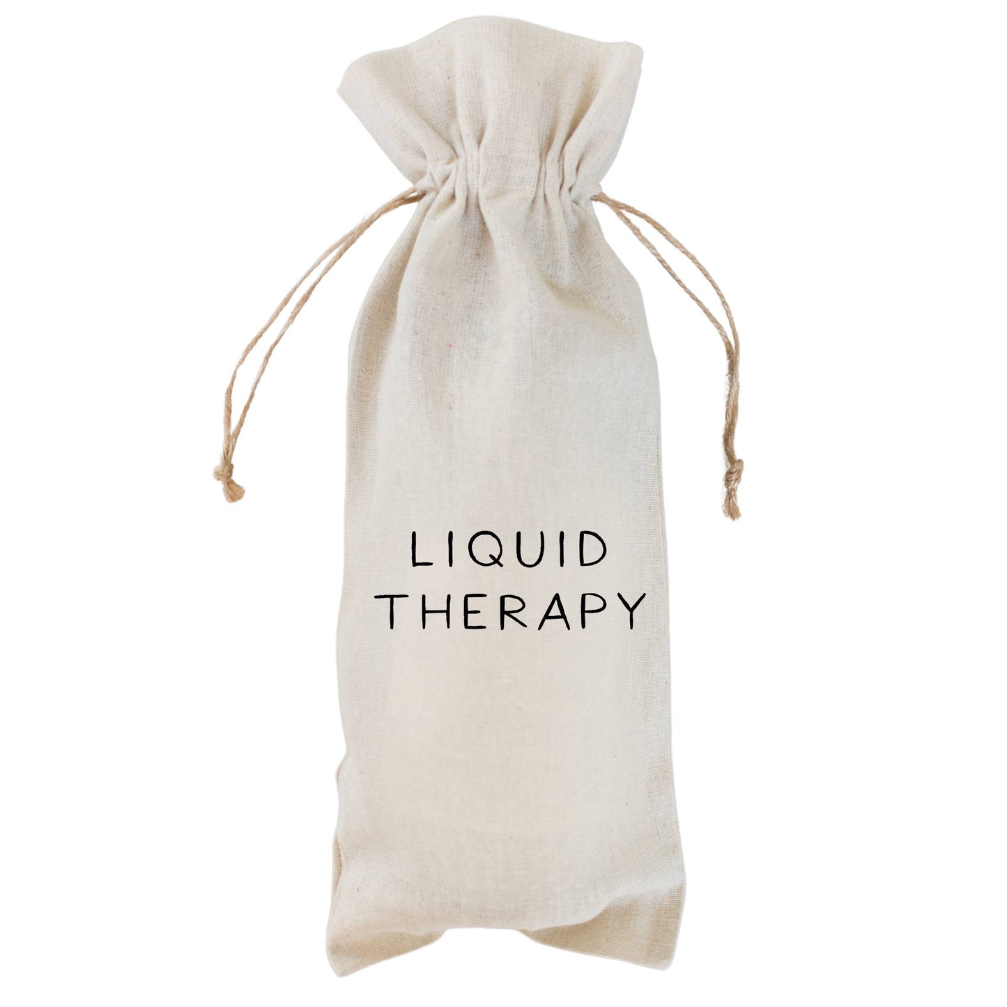 Liquid Therapy Wine Bag: White Cotton