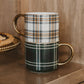 Mug: Orange Navy Plaid Coffee Mug