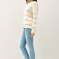 Gradient Width Stripe Sweater: Ivory