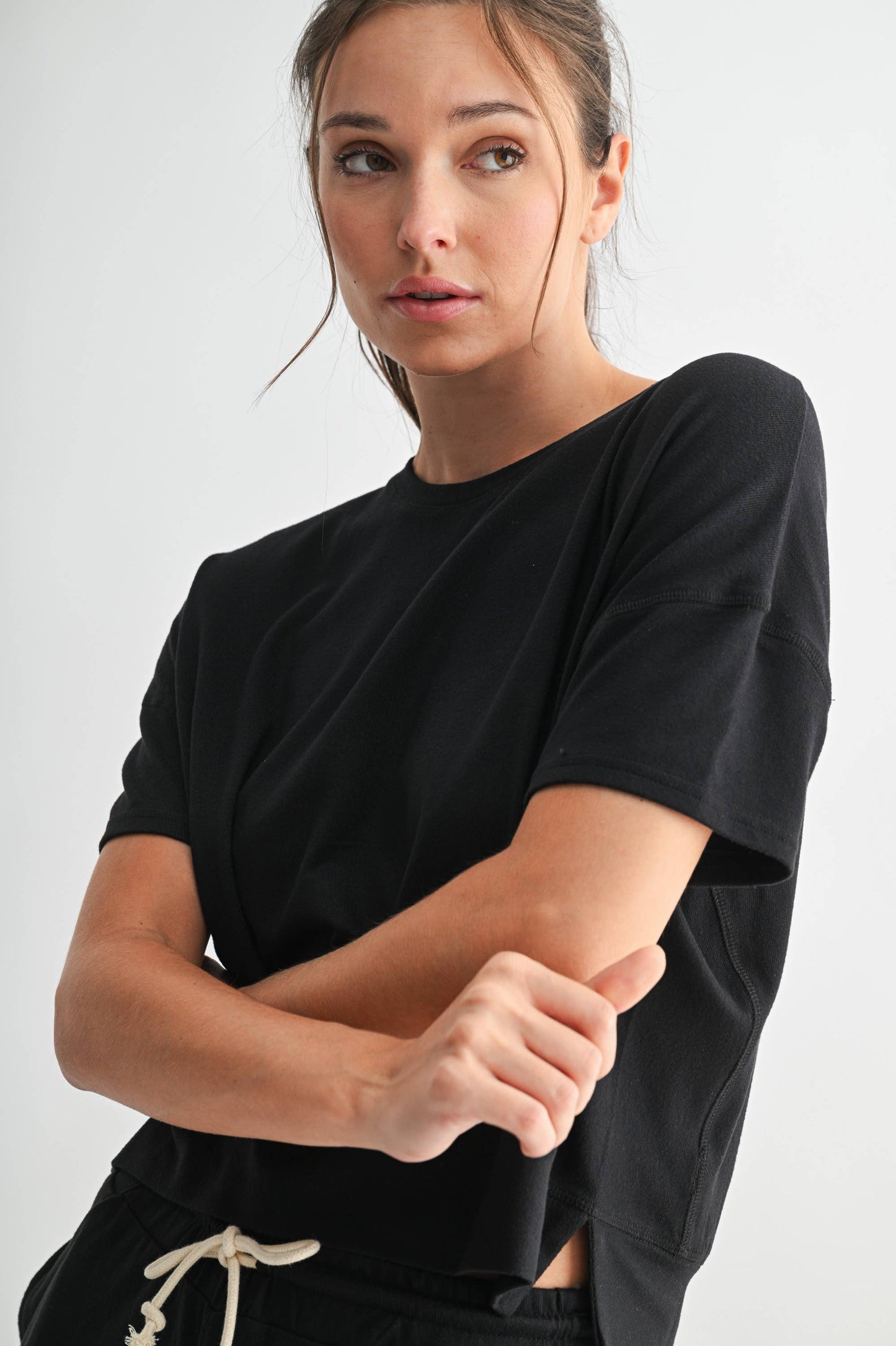 Mono B - Brushed Hacci Dolman Top: BURNT AMBER / S:M:L (2:2:2)