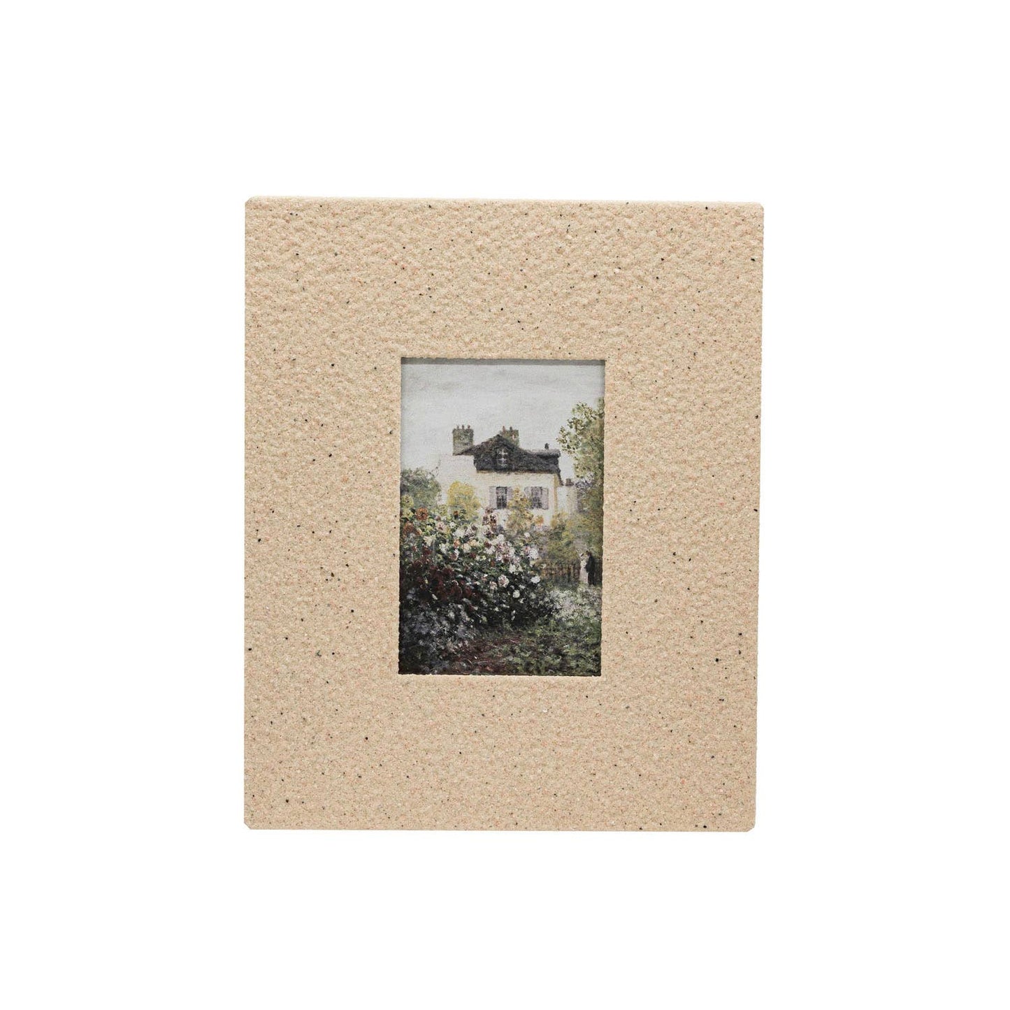Foreside Home & Garden - 4x6 Photo Sonia Textured Picture Frame Metal Beige