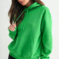 Cotton Blend Drop Shoulder Hoodie: HALOGEN BLUE