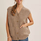 Textured Thermal Cozy Sweater Vest: HT. GREY