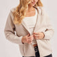 Bluivy - SOFT SHERPA FLEECE ZIPPER FRONT HOODIE JACKET: WINE / M