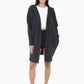 Open Front Longline Hoodie Cardigan: MARSH