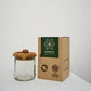 Creative Women - Recycled Glass Condiment Jar with Carved Wood Lid