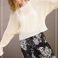 La Miel - JDS3608-Boat Neck Off Shoulder Dolman Sleeve Sweater Fall: Denim / M