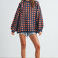 Fall Checkered Oversized Sweater