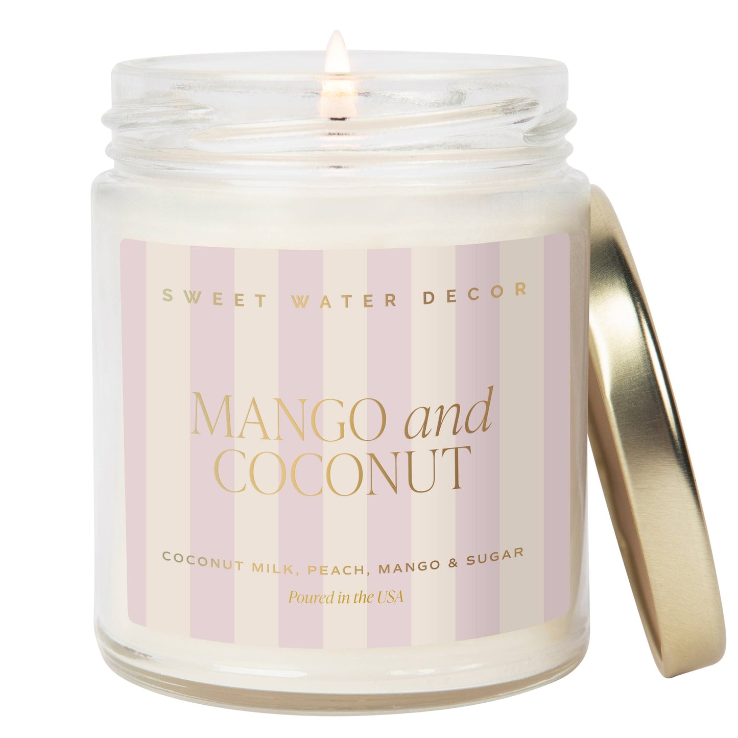 Sweet Water Decor - Mango and Coconut 9 oz Soy Candle - Home Decor & Gifts