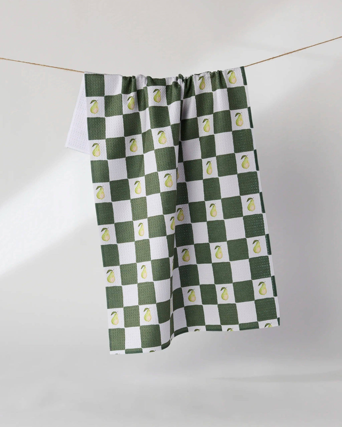 Geometry - Pear Checker Tea Towel
