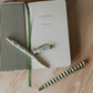 Green Floral Metal Pen Set