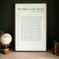 The Man in the Arena | Wall Art: Soft White-Black Text / Light Brown / 8 inches x 12 inches