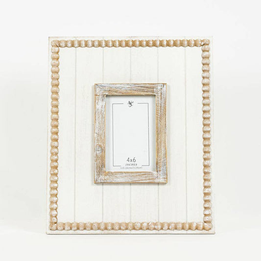 Wood Beaded Photo Frame 4x6 photo