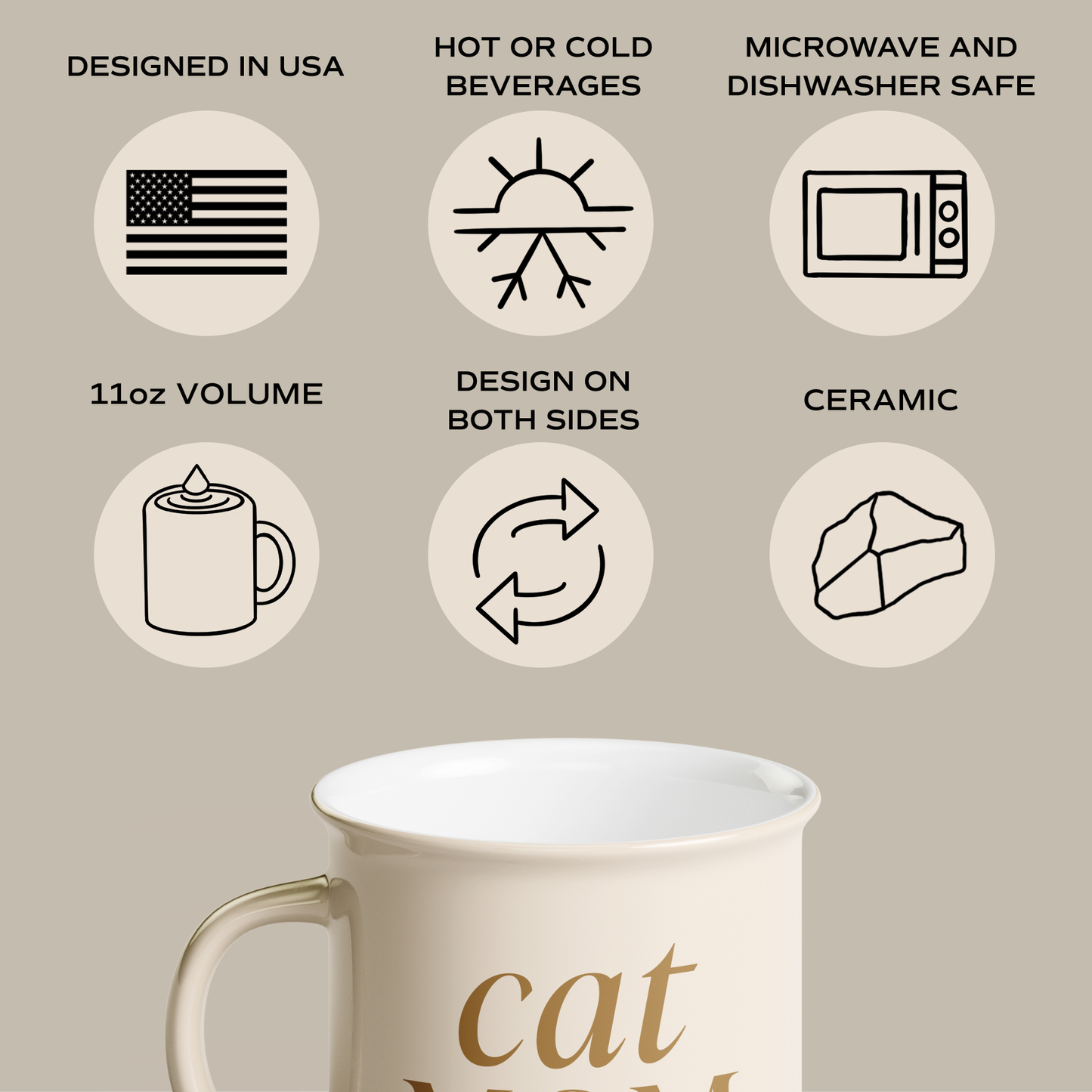 Mug: Cat Mom Campfire Coffee Mug - 11 0z