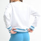 Contrast Cinch Cotton Sweatshirt: WHITE/BLUE JAY