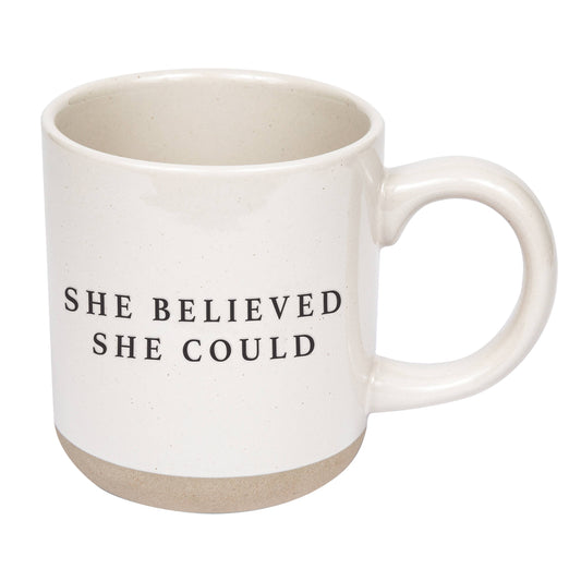 Mug- She Believed She Could Stoneware Coffee Mug