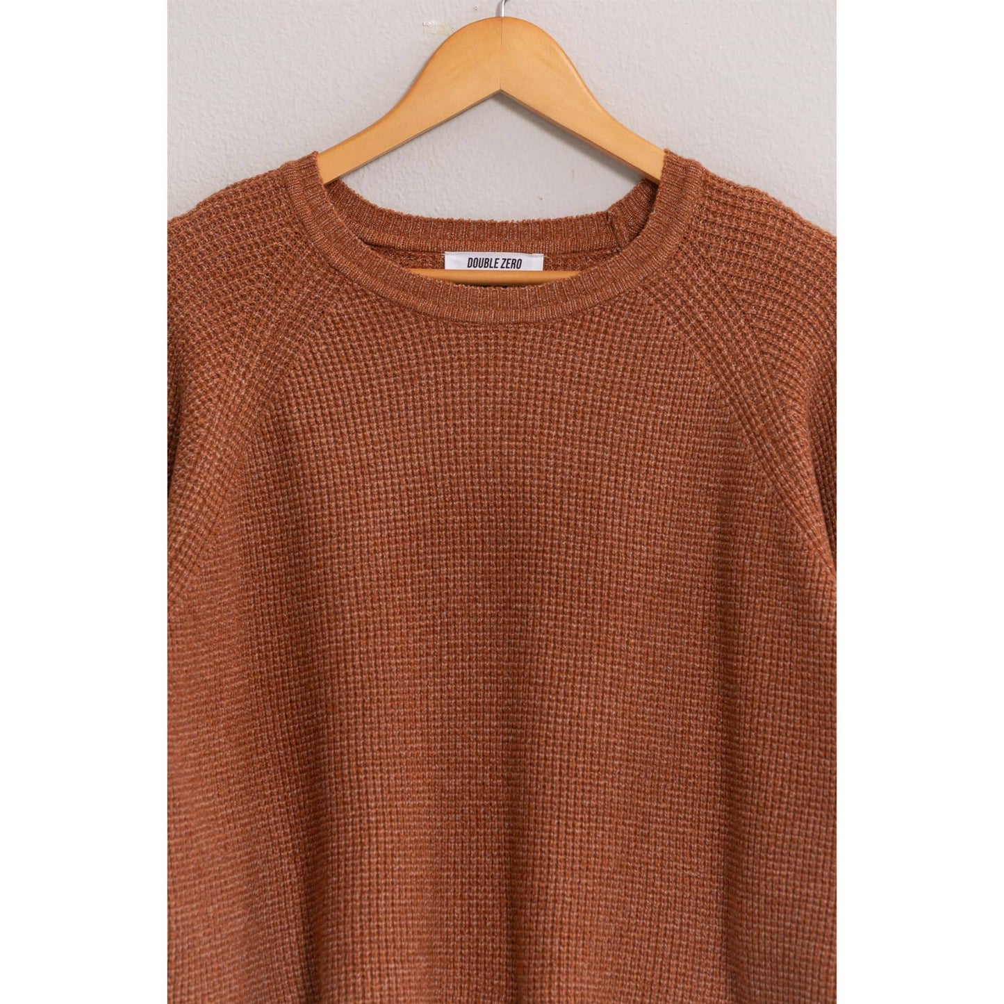 Oversized Raglan Sleeve Sweater: GRAY BLUE