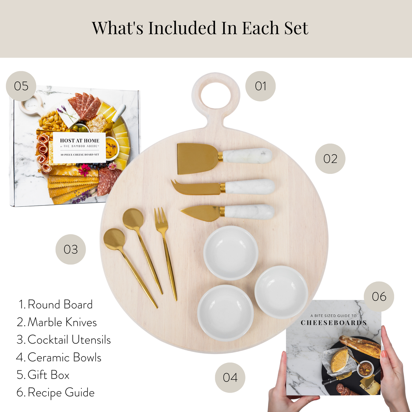 10 Piece Charcuterie Board Gift Set Starter Kit