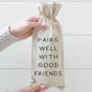 Pairs Well Wine Bag: White Cotton