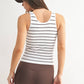 Classic Seamless Ribbed Tank Top: BLACK