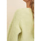 Fluffy Brushed Long-sleeved Round Neck Sweate: SAGE