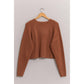 Oversized Raglan Sleeve Sweater: GRAY BLUE