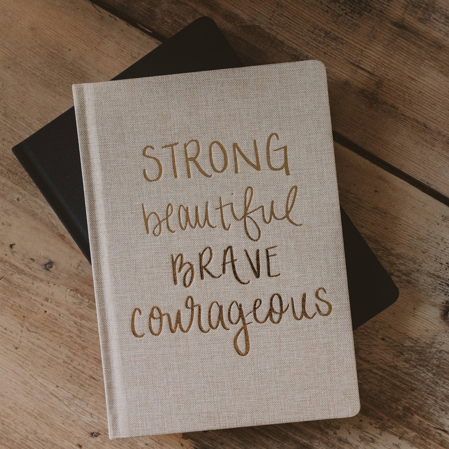 Journal: Strong Beautiful Brave Courageous Fabric Journal