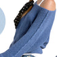 La Miel - JDS3608-Boat Neck Off Shoulder Dolman Sleeve Sweater Fall: Denim / M