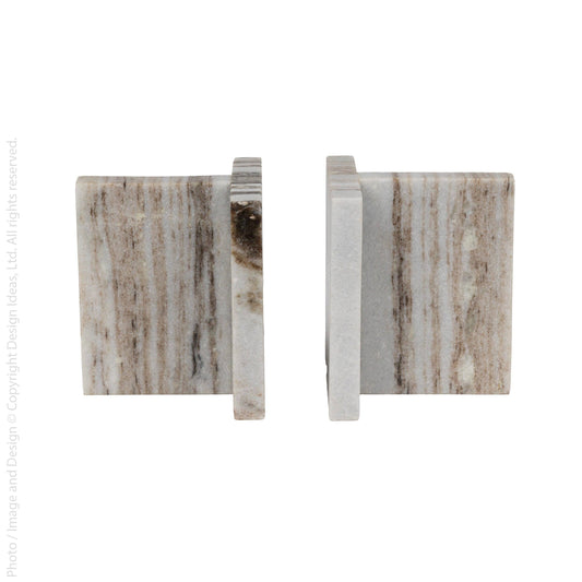 Palladio™ bookends (set of 2): Natural