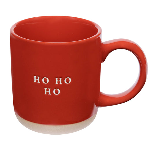 Mug: Ho Ho Ho Red Stoneware Coffee Mug
