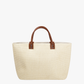 Hazel Large Straw Tote w/ Dual Handles: TAN