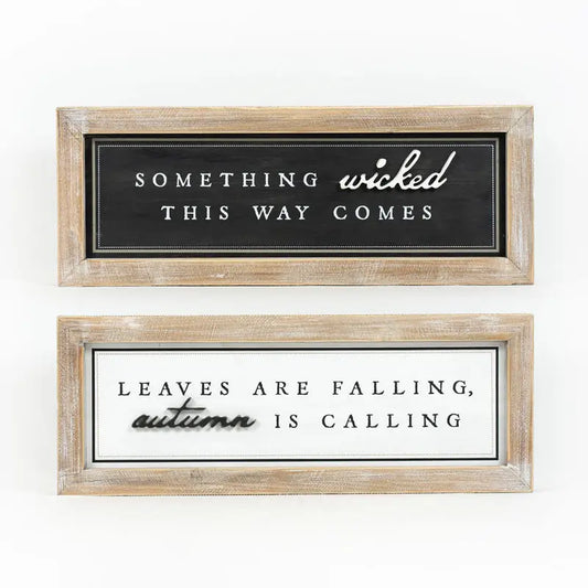 Wicked/Autumn Reversible Wood Framed Sign