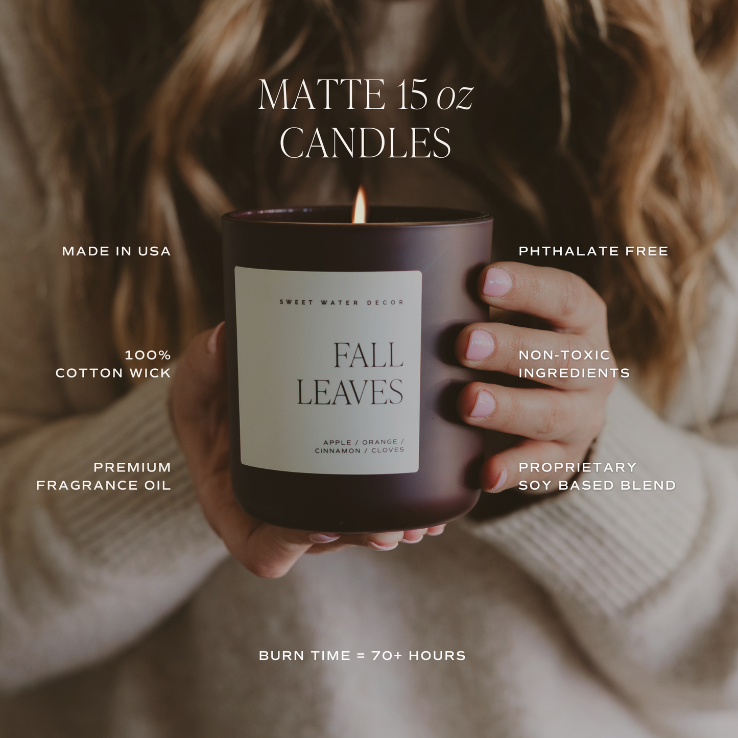 Candle: Gingerbread and Spice 15 oz Soy Candle, Matte Jar