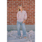 BiBi - VINTAGE WASHED STRAIGHT JEANS WITH SIDE STITCH DETAIL: WASHED DENIM / S