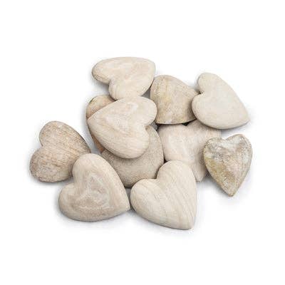 Sugarboo & Co - Whitewashed Carved Wooden Heart