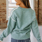 Shanda Crewneck Knit Sweater: MOONLIGHT JADE